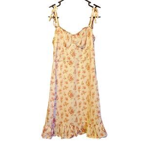 Hollister micro floral babydoll dress size small